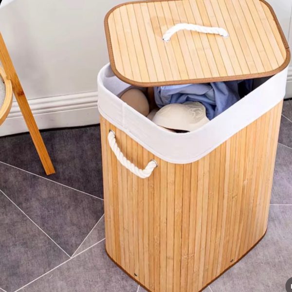 Bamboo Laundry Hamper with Lid